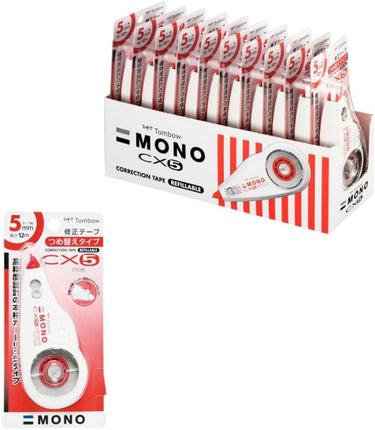 Tombow, Correction Tape, MONO CX, CX5, 5mm, 10 Pieces, CT-CX5-10P