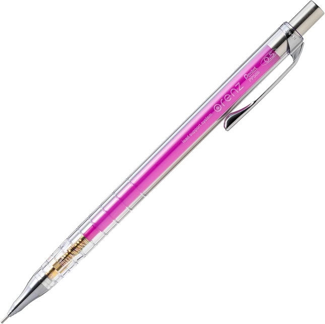 Pentel Mechanical Pencil Orenz Clear Body Limited 0.5mm, Clear Pink, XPP505-TP