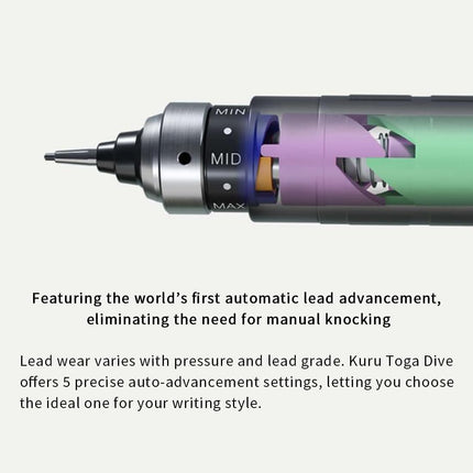 uni Mitsubishi Pencil Mechanical Pencil, Kuru Toga Dive, 0.5mm, Aurora Purple, M5-5000 1P, M550001PA.11