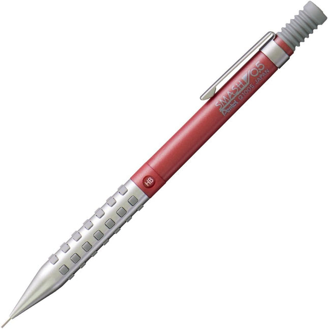 Pentel Mechanical Pencil Smash 0.5mm Q1005-13A Metal Red