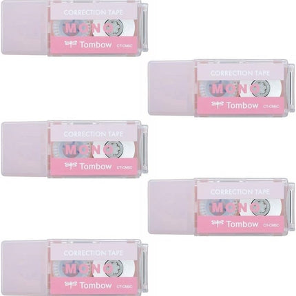 Tombow, Correction Tape, MONO pocket, 5mm, Pink, 5 Pieces, CT-CM5C80-5P