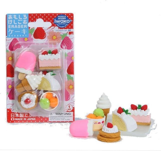 Iwako, Eraser, Dessert, 10 Pieces, Blister Pack, ER-981011