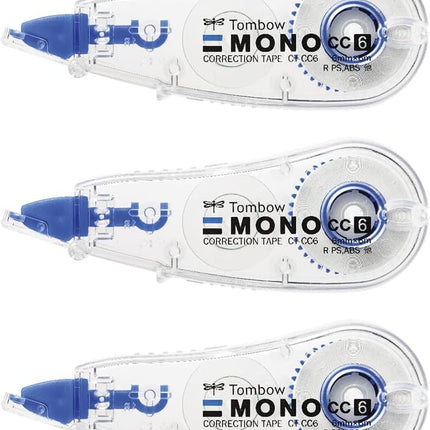 Tombow, Correction Tape, MONO CC, CC5, 6mm, CT-CC6 3 Pieces, KCB-327