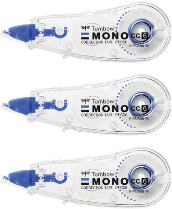 Tombow, Correction Tape, MONO CC, CC5, 6mm, CT-CC6 3 Pieces, KCB-327