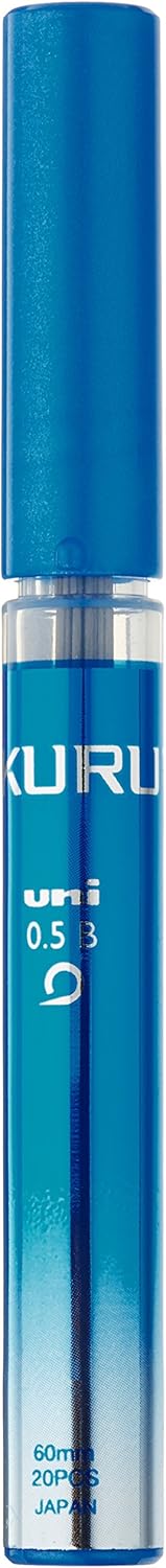 uni Mitsubishi Pencil Mechanical Pencil Lead Refill for Kuru Toga 0.5mm 2B Blue, U052032B.33
