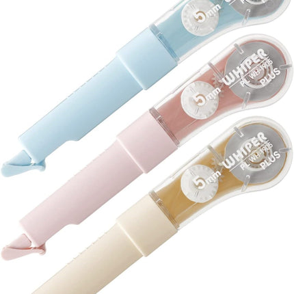 PLUS, Correction Tape, Whiper PL, 5mm, 3 Colors Set (Blue, Pink, Ivory), WH-1905, 52-133 52-134 52-135