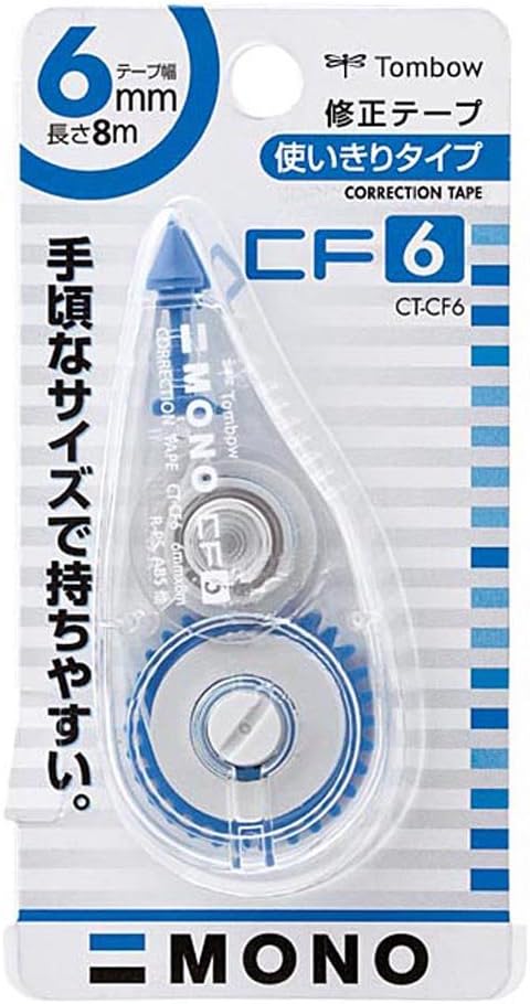 Tombow, Correction Tape, MONO CF, CF6, 6mm, 10 Pieces,  CT-CF6-10P