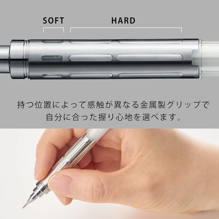 Pentel Mechanical Pencil PG-METAL350 0.5mm, Clear White, PG315-TW, 10 Pieces