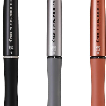 PILOT Mechanical Pencil THE Dr.GRIP, 0.3mm, Gun Metallic, HTDG-13-GM