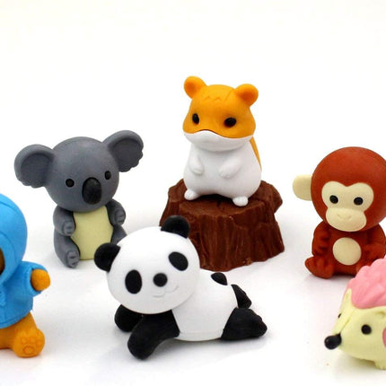 Iwako, Eraser, Animals in Forest, 10 Pieces, Blister Pack, SCERBRI022