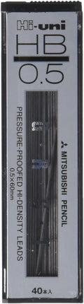 uni Mitsubishi Pencil Mechanical Pencil Lead Refill Hi-uni 0.5mm HB, HU05300HB