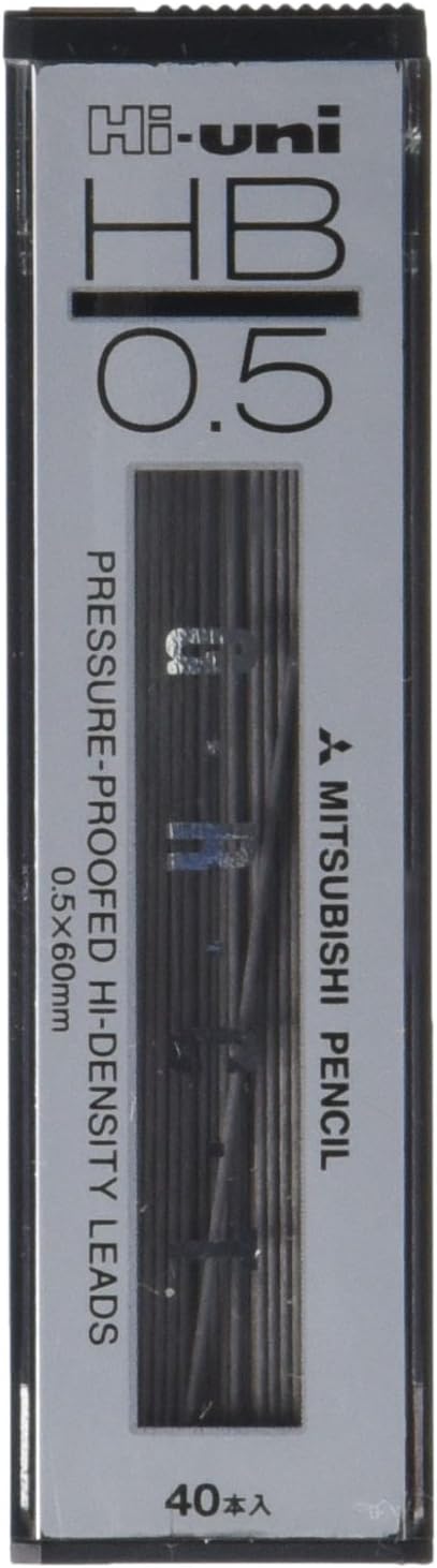 uni Mitsubishi Pencil Mechanical Pencil Lead Refill Hi-uni 0.5mm HB, HU05300HB