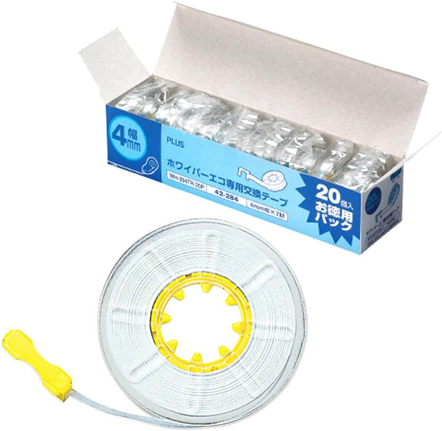 PLUS, Correction Tape, Whiper Eco Refill Tape, 4mm, 20 Pieces, WH-304TR-20P, 42-284