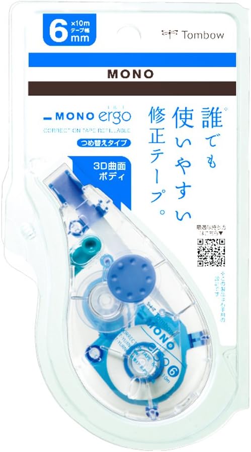 Tombow, Correction Tape, MONO ergo N6, 6mm, CT-YUXN6 5 Pieces, CT-YUXN6-5P