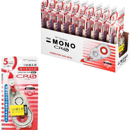 Tombow, Correction Tape, MONO CX Refill Cartridge, CR5, 5mm, CT-CR5 10 Pieces, CT-CR5-10P