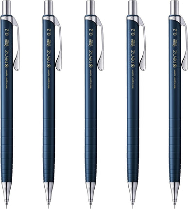 Pentel Mechanical Pencil Orenz 0.2mm, Navy, 5 Pieces, XPP502-C2(5)