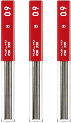 KOKUYO Mechanical Pencil Lead Refill 0.9mm B, Set of 3, PSR-B09-1PX3SET