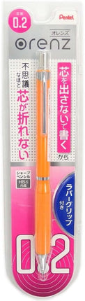 Pentel Mechanical Pencil Orenz with Rubber Grip XPP602G-F 0.2mm Orange Shaft