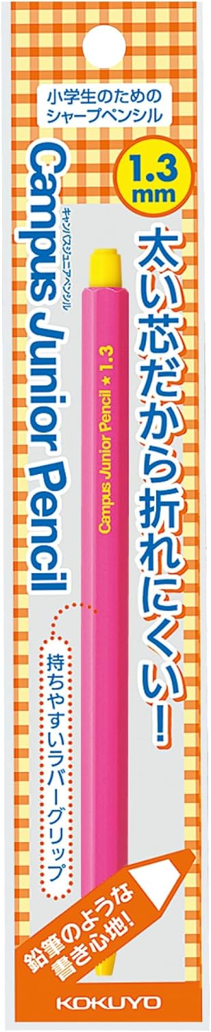 KOKUYO Mechanical Pencil Campus Junior Pencil, 1.3mm Pink PS-C101P-1P