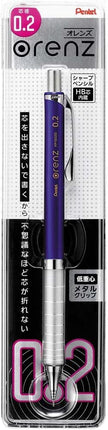 Pentel Mechanical Pencil Orenz Metal Grip 0.2mm, Navy, XPP1002G-C