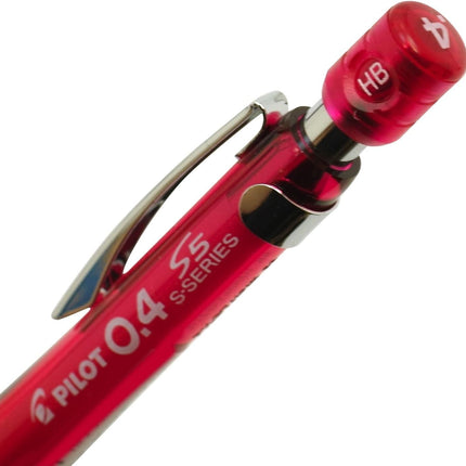 PILOT Mechanical Pencil S5, 0.4mm, Transparent Red, HPS-50R-TR4