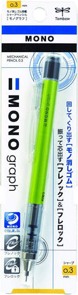 Tombow Mechanical Pencil MONO graph 0.3, 0.3mm, Lime, DPA-131E, Set of 7
