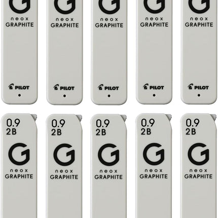 PILOT Mechanical Pencil Lead Refill neox GRAPHITE 0.9mm 2B, 10 Pieces, 10HRFG092B