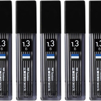 Tombow Mechanical Pencil Lead Refill MONO work 1.3mm B, 5 Pieces, ECJ-120-5P