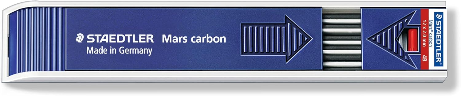 Staedtler Drawing Lead Refill Mars Carbon 2.0mm 4B, 200-4B