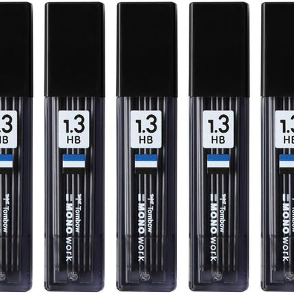 Tombow Mechanical Pencil Lead Refill MONO work 1.3mm HB, 5 Pieces, ECJ-121-5P