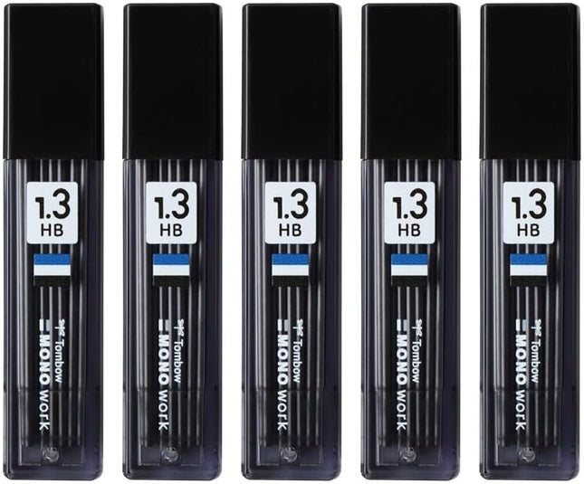 Tombow Mechanical Pencil Lead Refill MONO work 1.3mm HB, 5 Pieces, ECJ-121-5P