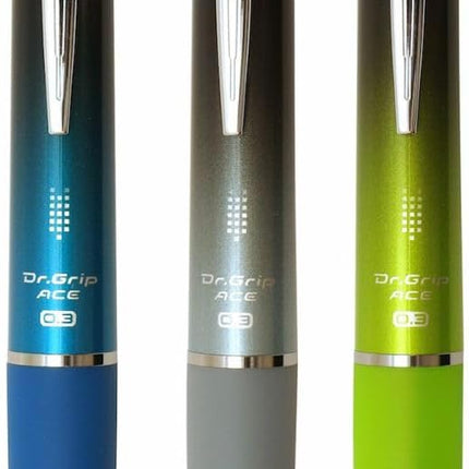 PILOT Mechanical Pencil Dr.Grip ACE, 0.3mm, Gradient Silver, HDGAC-80R3-GS