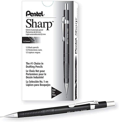 Pentel Mechanical Pencil Kitera P205 0.5mm, Black, P205-AKS