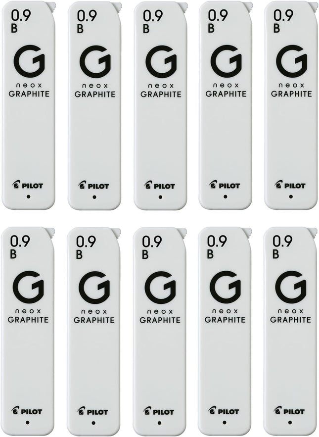 PILOT Mechanical Pencil Lead Refill neox GRAPHITE 0.9mm B, 10 Pieces, 10HRFG09B