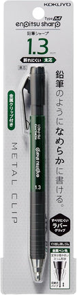 KOKUYO Mechanical Pencil Enpitsu Sharp TypeM Rubber Grip, 1.3mm Green, PS-P401G-1P