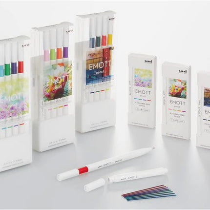 uni Mitsubishi Pencil Mechanical Pencil Lead Refill EMOTT pencil 0.9mm 4 Colors No.1 Refresh Color, 10 Pieces, ULE09MIX.NO1