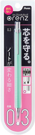 Pentel Mechanical Pencil Orenz 0.3mm XPP503-GD Mint Green