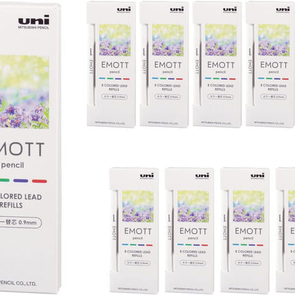 uni Mitsubishi Pencil Mechanical Pencil Lead Refill EMOTT pencil 0.9mm 4 Colors No.1 Refresh Color, 10 Pieces, ULE09MIX.NO1