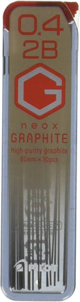 PILOT Mechanical Pencil Lead Refill neox GRAPHITE 0.4mm 2B, HRF4G-20-2B