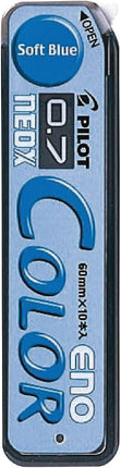 PILOT Color Eno Mechanical Pencil Lead Refill 0.7mm Soft Blue, 10 Pieces, HRF7C-2S10SL