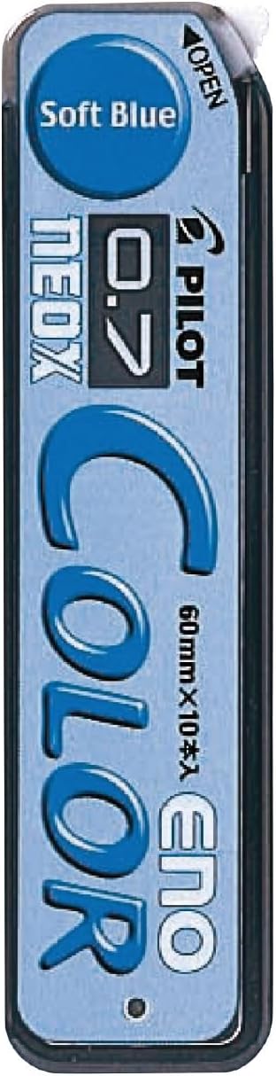 PILOT Color Eno Mechanical Pencil Lead Refill 0.7mm Soft Blue, 10 Pieces, HRF7C-2S10SL