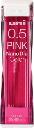 uni Mitsubishi Pencil Mechanical Pencil Erasable Color Lead Refill Nano Dia Color 0.5mm Pink, 10 Pieces, U05202NDC.13