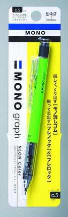 Tombow Mechanical Pencil MONO graph 0.5 Neon Color, 0.5mm, Neon Green, DPA-134E, Set of 7