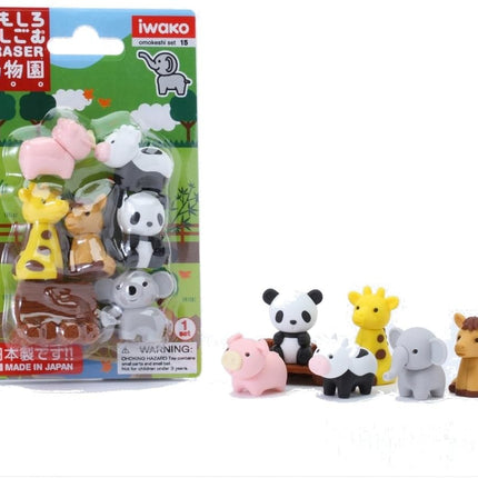 Iwako, Eraser, Zoo, 10 Pieces, ER-BRI018