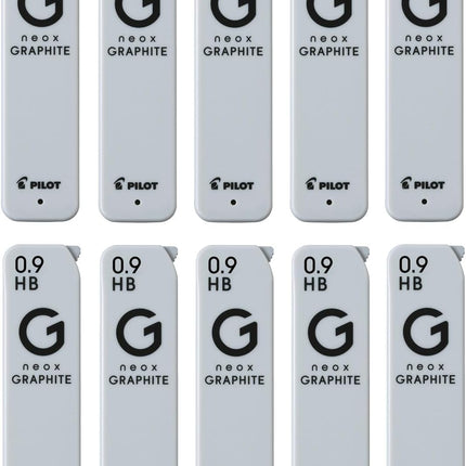 PILOT Mechanical Pencil Lead Refill neox GRAPHITE 0.9mm HB, 10 Pieces, 10HRFG09HB