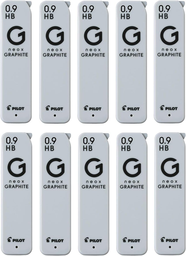 PILOT Mechanical Pencil Lead Refill neox GRAPHITE 0.9mm HB, 10 Pieces, 10HRFG09HB