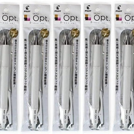 PILOT Mechanical Pencil Opt, 0.5mm, Stripe, Packed, P-HOP-20R-SP, Set of 5