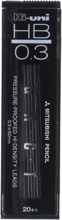 uni Mitsubishi Pencil Mechanical Pencil Lead Refill Hi-uni 0.3mm HB, HU03300HB