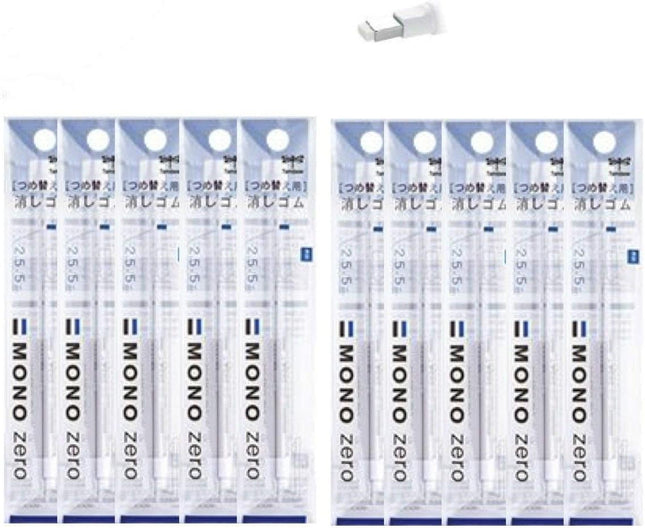 Tombow, Eraser Refill, MONO Zero, Pen-Style Eraser 20 Refills, 2.5mm Rectangular Tip, ER-KUS