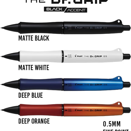 PILOT Mechanical Pencil THE Dr.GRIP BLACK ACCENT, 0.5mm, Deep Orange, HTDGB-15-DO